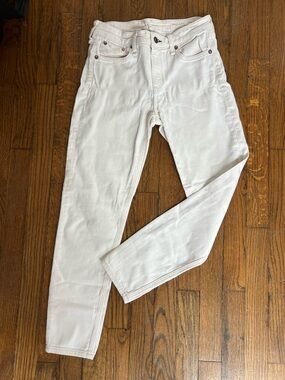 Rag & Bone White Slim Fit Jeans - Classic Five-Pocket